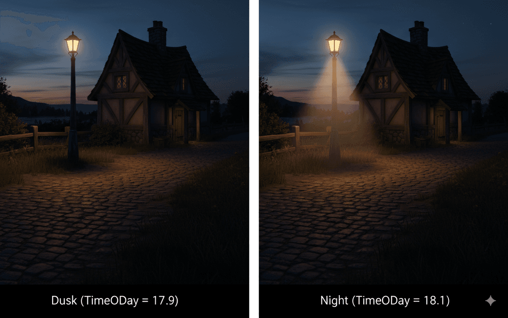 Fading Lights On at Night