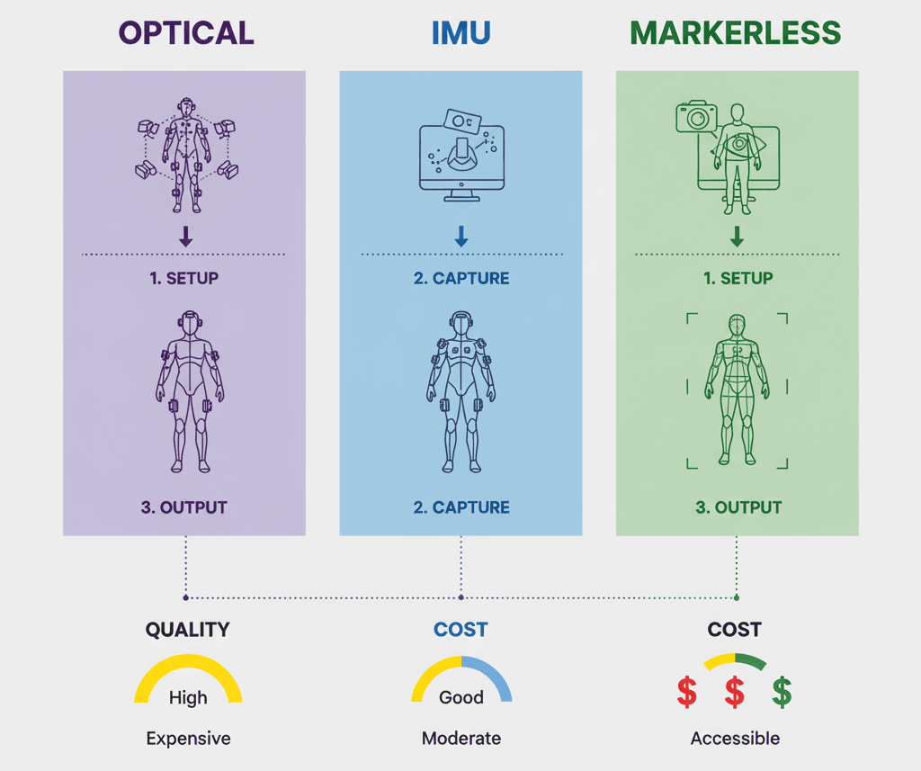 Motion Capture Types Comparison