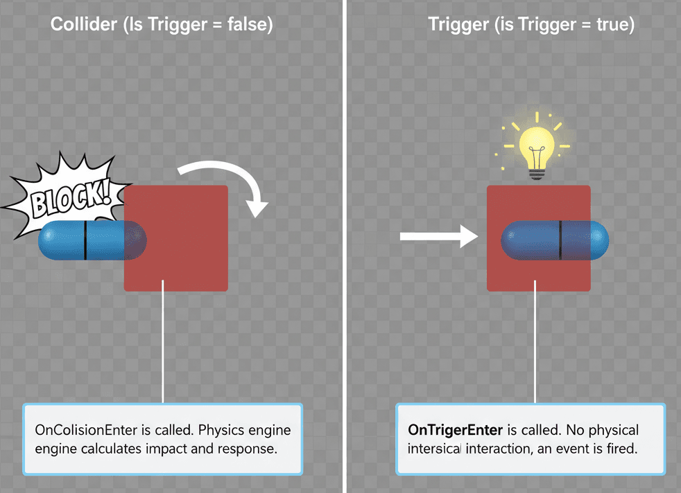 The Core Concept - Collider vs. Trigger
