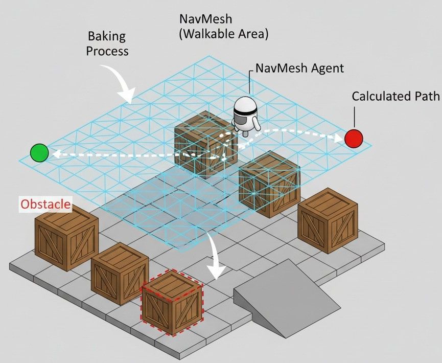 The Core Concept of Navmesh Agent in Unity