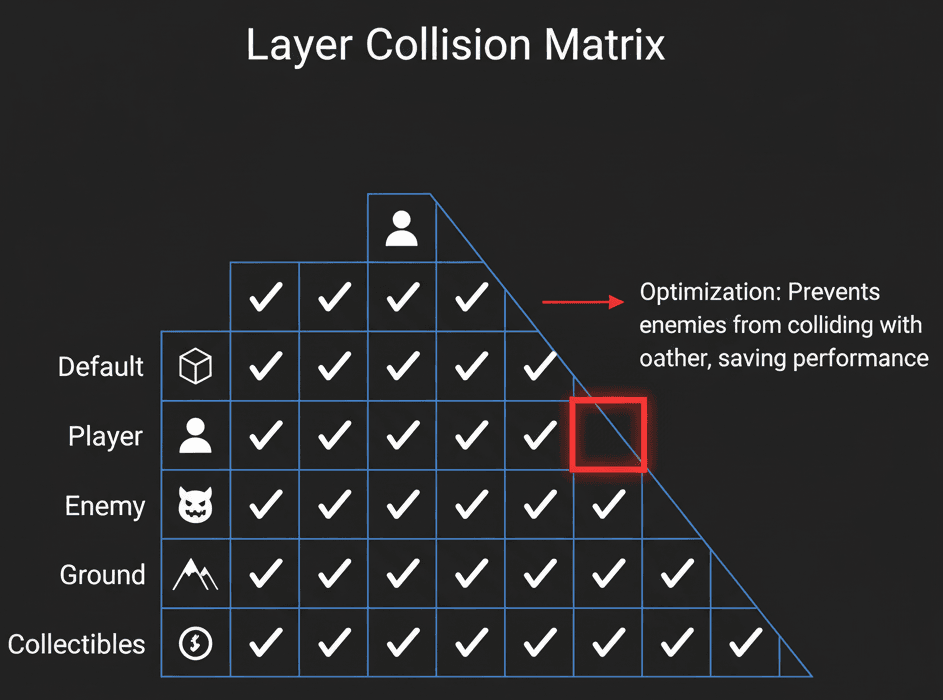 The Layer Collision Matrix