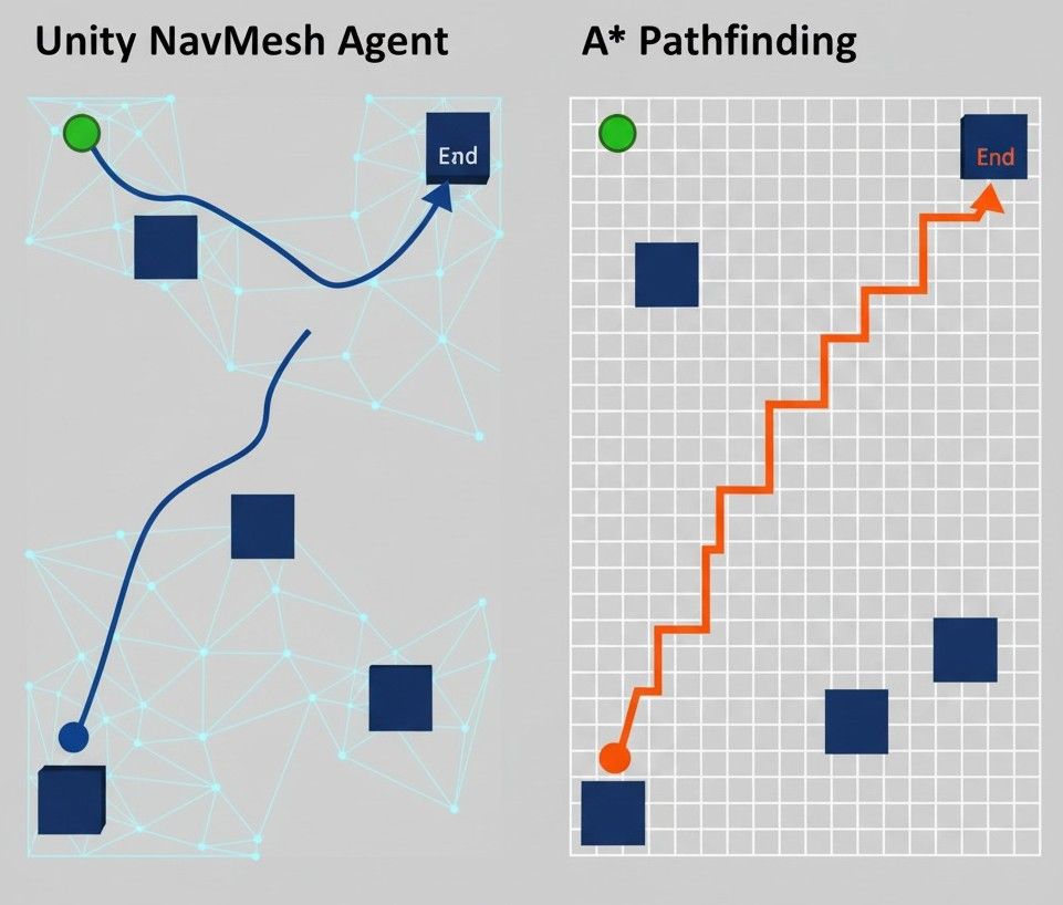 The NavMesh vs. A Comparison