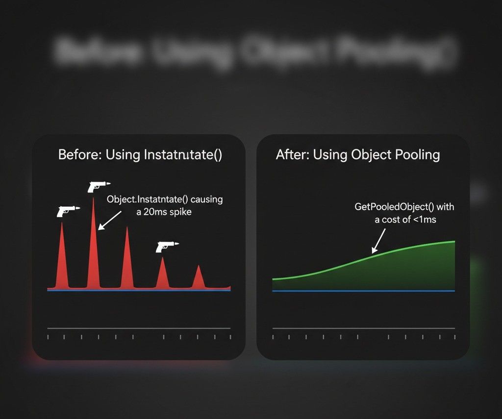 The Object Pooling Fix (Before & After)