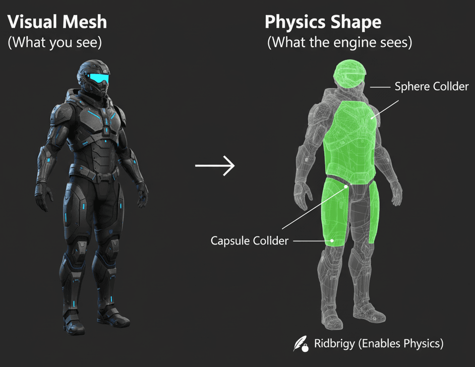 Visualizing Colliders and Rigidbodies